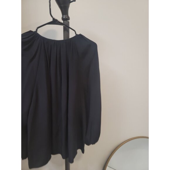 Ann Mashburn Silk Blouse Black sz L - Picture 5 of 8